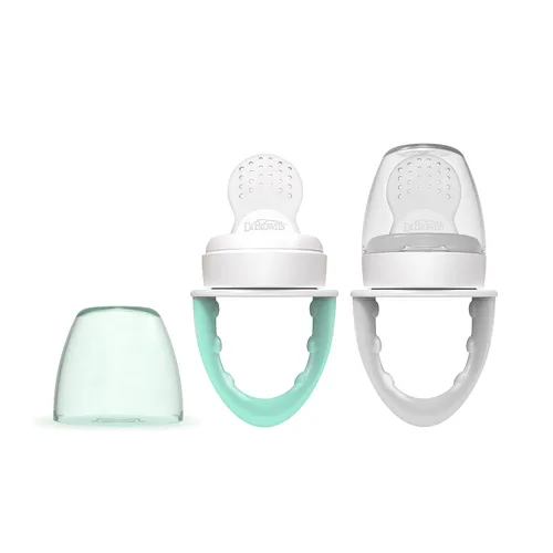 Miniatura 9 de Dr. Brown's Fresh First - Comedero de silicona, rosa y gris, 2 unidades Rosado y gris
