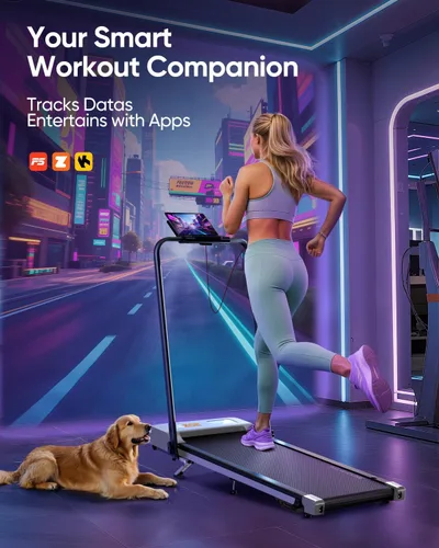 Miniatura 4 de Acezoe Walking pad Treadmill with Incline & Handle Bar, Folding Treadmill for Home Small Spaces, Compact Portable Under Desk Treadmill,Dual LED