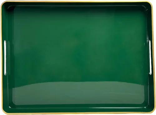 Miniatura 8 de Large Blue Coffee Table Tray, Decorative Serving Tray with Handles, Plastic Rectangular Tray for Ottoman, Bathroom, Living Room.16.7"*12"*1.6
