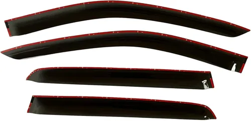 Miniatura 7 de 2019-2023 Deflectores de ventana laterales tintados para Ford Ranger SuperCrew XL XLT Lariat con protectores de lluvia adhesivos, tonos ahumados