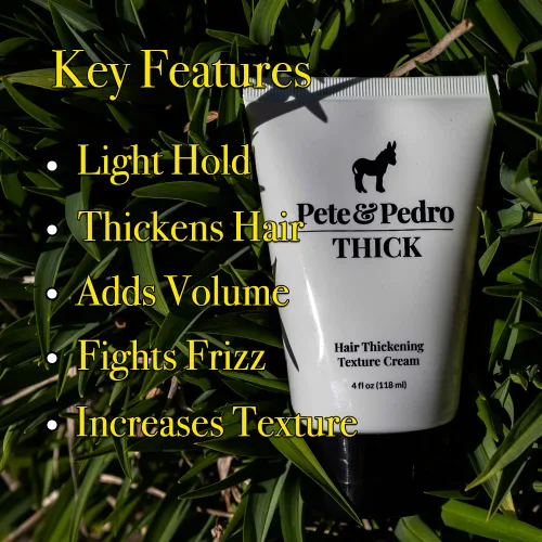 Miniatura 2 de Pete & Pedro THICK Hair Cream – Crema de peinado ligera, espesante y con textura, para cabello fino, fino y delgado, hombres y mujeres, añade