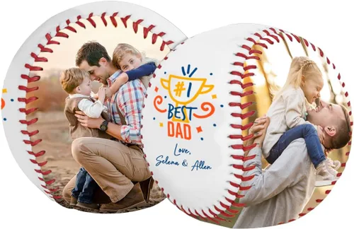 Foto personalizada para el Día del Padre, con tus fotos y texto Béisbol Cumpleaños Día del Padre para papá, marido, abuelo