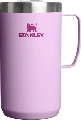 Miniatura 20 de STANLEY Everyday Camp Mug de 24 onzas, tapa para beber, taza para café, té y bebidas, taza de café aislada de acero inoxidable, sin BPA, color ceniza