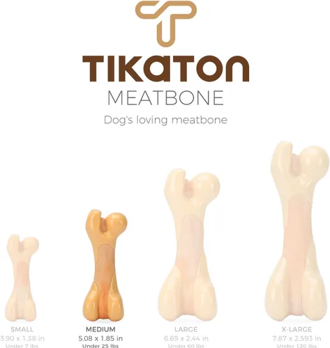 Miniatura 6 de Tikaton Juguetes masticables para perros para masticadores agresivos, sabor a pollo, juguetes masticables duraderos para dentición de perros, huesos