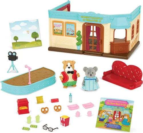 Miniatura 17 de Li'l Woodzeez Pass – the – Pasta Restaurant Playset – Juego de casa de muñecas de 41 piezas con mesa, bancos, comida y accesorios para juegos de rol