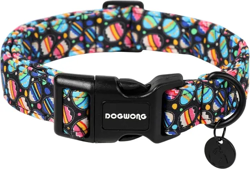 Miniatura 25 de DOGWONG Collar de perro de San Valentín, collar de perro con estampado de corazones para perros grandes, lindos collares de primavera, hembra
