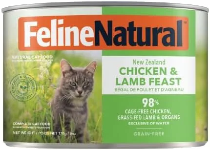 Miniatura 14 de Feline Natural New Zealand Comida Enlatada para Gatos Alimento Húmedo, Alto en Carne, Bajo en Carbohidratos y Sin Granos Comida Húmeda para Gatos
