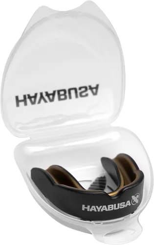 Miniatura 15 de Hayabusa Combat Sports - Protector bucal para jóvenes, niños y adultos, viene con funda, color negro/dorado, juvenil