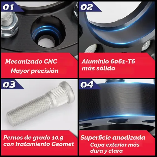 Miniatura 5 de Espaciadores de rueda KSP 6X5.5 para Silverado Sierra, 1.5" (38 mm) Espaciadores forjados reales con 78.1 mm de perforación de buje M14x1.5 Tacos