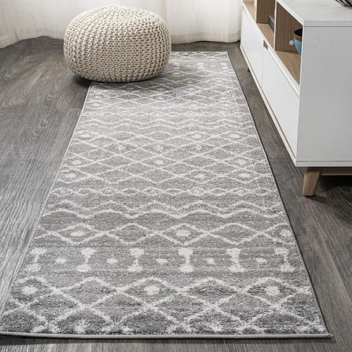Miniatura 22 de JONATHAN Y Aksil - Alfombra marroquí Beni Souk negro/crema, 2 x 8 pies, bohemio, escandinavo, fácil limpieza para sala de estar, dormitorio, cocina