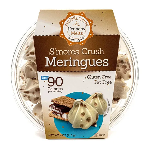Miniatura 5 de Krunchy Melts Galletas originales de merengue Sabor S'mores Solo 90 calorías por porción Sin grasa, sin gluten, sin lácteos (4 onzas)