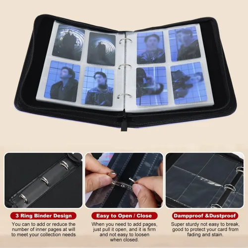 Miniatura 4 de Carpeta para Tarjetas Fotográficas 400 Bolsillos Álbum Portador de Tarjetas de Fotos Colección Mercancía para Fanáticos del Army Regalos