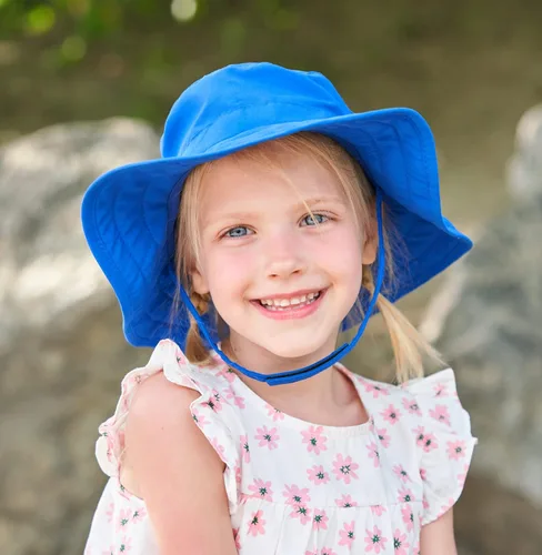 Miniatura 59 de Connectyle Sombrero de sol para niños y niñas, sombrero de pescador de ala ancha UPF 50+, sombrero de protección solar, sombrero transpirable