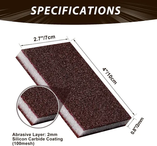 Miniatura 2 de Carborundum - Esponjas para fregar resistentes, sin fibra de vidrio, nanoóxido, para ollas, sartenes, parrilla, estantes de horno y manchas
