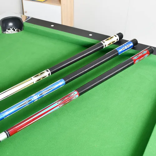 Miniatura 6 de Juego de 2 palos de billar de 58 pulgadas, 2 piezas de palo de billar de arce Azul