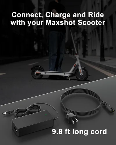 Miniatura 2 de VHBW Cargador eléctrico de la vespa de 42V compatible con MAXSHOT V1 8.5 pulgadas que viajan scooter eléctrico