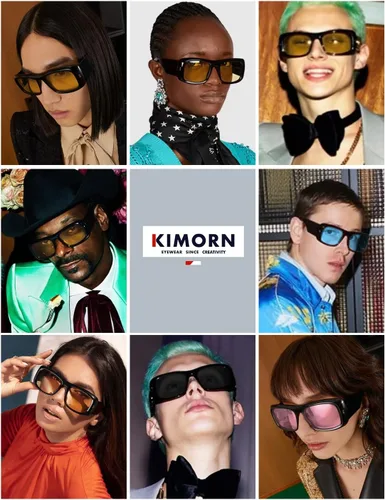 Miniatura 2 de kimorn Gafas de sol para mujeres y hombres, de moda, retro, de los años 90, vintage, Y2K, de gran tamaño, con marco cuadrado, sombras K1337