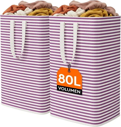 Miniatura 15 de Lifewit Cesta de Ropa Sucia Grande Plegable, Cesta de Ropa Independiente Impermeable con Almacenamiento y Asas de Fácil Transporte para Ropa en Azul