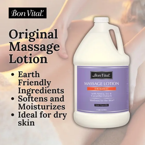 Miniatura 2 de Bon Vital Loción de masaje hecha con 100 % puro aceite fraccionado, loción de masaje ligera, proporciona un masaje más relajante, con hidratación