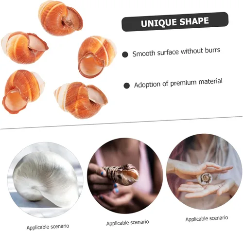 Miniatura 4 de Hemobllo 5 unidades de caracol natural Escargot para hornear diseño de aislamiento térmico para restaurantes, uso doméstico, seguro para horno