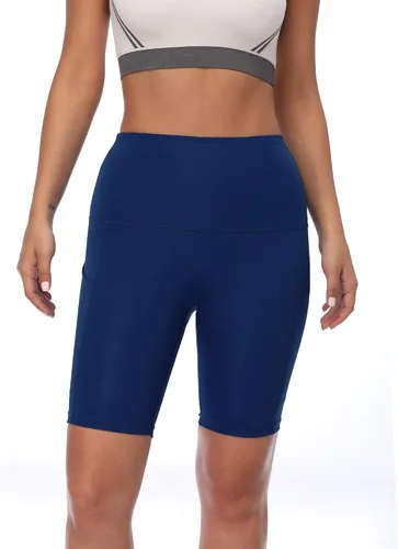 Miniatura 4 de NELEUS Pantalones cortos de compresión para mujer con bolsillo