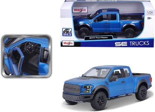 Miniatura 10 de Maisto 1:24 SE Camiones 2017 Ford F150 Raptor - Azul