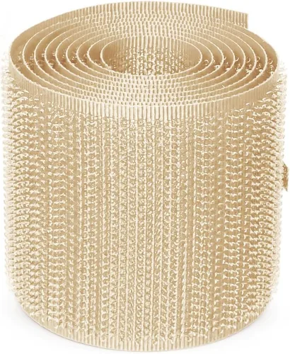 Miniatura 4 de Cinta de velcro para coser de 2 pulgadas de ancho, color beige claro, no adhesiva, 1 yarda de longitud, cinta de nailon beige, juego de sujetadores