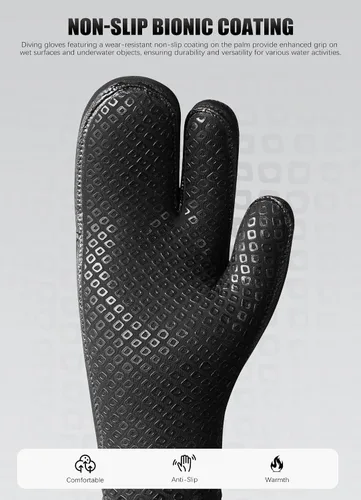 Miniatura 6 de Hevto Guantes de neopreno de 0.118 pulgadas y 0.197 pulgadas para hombres y mujeres, guantes de buceo GBS para mantener el calor en agua fría