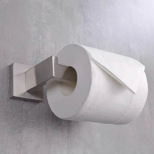Miniatura 4 de TASTOS Soporte de Papel Higiénico de Níquel Cepillado, Dispensadores y Colgadores de Rollo de Papel Higiénico Montados en Pared para Baño y Cocina
