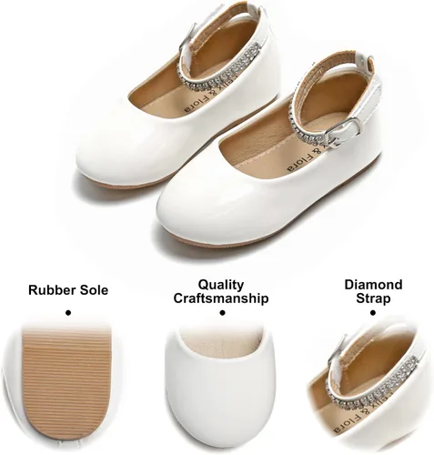 Miniatura 4 de Felix Flora Zapatos de vestir para niña con flores zapatos planos para niña para fiesta escuela boda