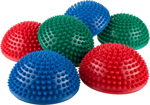 HEY! PLAY! Cápsulas de equilibrio, estilo erizo, equilibrio y estabilidad, piedras de media cúpula para ejercicio, juego de 6 para niños y adultos