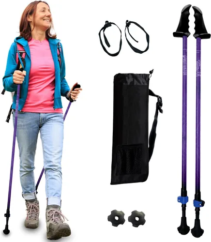 Miniatura 26 de York Nordic Motivator - Bastones de caminata para equilibrio y rehabilitación - Agarres de estabilidad patentados - Ligeros, ajustables y plegables