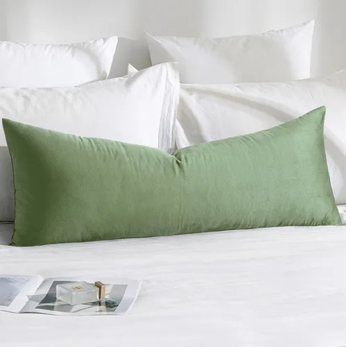 Miniatura 40 de MIULEE Funda de Almohada de Terciopelo Suave de Lujo Decorativa Funda de Cojín Decorativo Rectangular Individual para Sofá, Sillón, Dormitorio, Beige