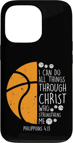 Miniatura 9 de iPhone 11 Baloncesto I can do things Biblia Verso Dios Jesús estuche de regalo