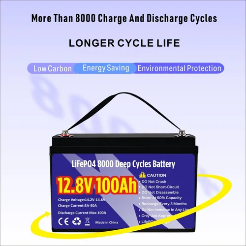 Miniatura 7 de Batería de litio LiFePO4 de 12 V 100 Ah, grupo 31 1280 Wh, batería de fosfato de hierro y litio de más de 8000 ciclos profundos, larga vida útil