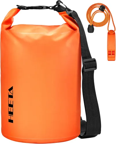 HEETA - Bolsa seca impermeable para mujeres y hombres (versión actualizada) 5 L/10 L/20 L/30 L/40 L, bolsa de almacenamiento seca ligera con parte