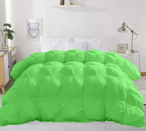 Miniatura 12 de Juego de ropa de cama plisada de 3 piezas de 100% algodón (edredón + 2 fundas de almohada), tamaño individual