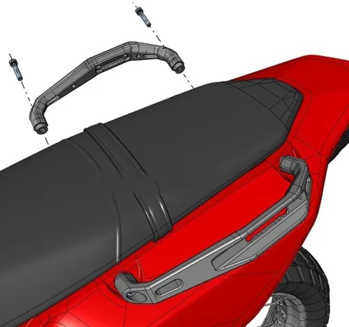 Miniatura 3 de Reposabrazos de pasajero de motocicleta, accesorios de motocicleta, reposabrazos trasero para pasajero, mango de asiento, reposabrazos para Y&AMAHA