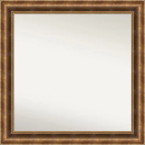 Miniatura 29 de Amanti Art Espejo de pared de madera no biselada (29 x 40 pulgadas), marco de bronce antiguo, espejo de baño bronce, XL
