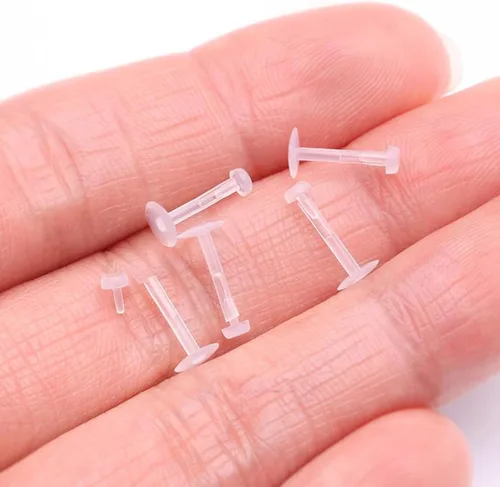 Miniatura 6 de Clear Retainer Septum 16G Plastic Septum Ring Retainer Plastic Hoop Earrings Piercing Retainer Horseshoe Piercing Jewelry