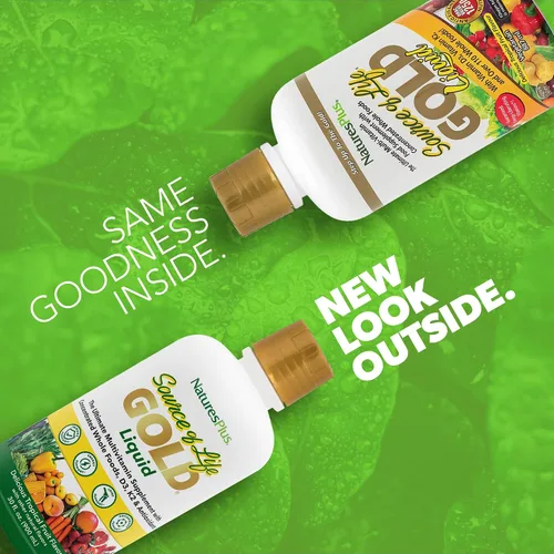 Miniatura 2 de Natures Plus Source of Life Gold - Multivitamínico líquido de 8 onzas, con vitaminas D3, B12 y K2, apoyo para la sangre, los huesos y el sistema