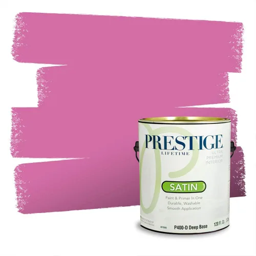 Miniatura 783 de Prestige Paints Pintura exterior e imprimación en uno, 1 galón, plano, coincidencia comparable de Valspar* Amber Rose*