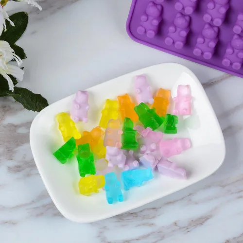 Miniatura 6 de Moldes de gomitas, moldes de silicona para gomitas con 2 goteros, paquete de 4 moldes de silicona para caramelos