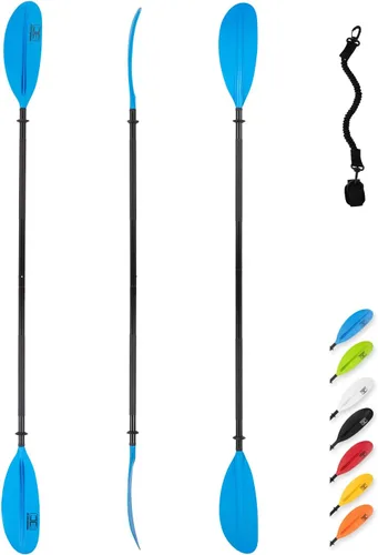 OCEANBROAD - Remo de kayak de 86 pulgadas/218 cm, 90.5 pulgadas/230 cm, 95 pulgadas/241 cm, remo de aleación para kayak, bote y canoa con correa de