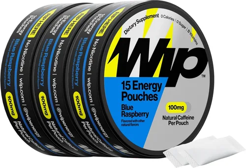 Miniatura 17 de Wip Bolsas energéticas, mezcla sin azúcar con 100 mg de cafeína natural, vitaminas B, minerales y L teanina para apoyo energético, preentrenamiento