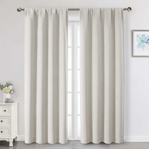 Miniatura 190 de Cortinas opacas para dormitorio, sala de estar, juego de 2 paneles de 54 pulgadas de largo, cortinas de oscurecimiento de habitación con aislamiento