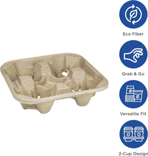 Miniatura 3 de Karat C5000 - Portavasos de 4 tazas de 8 onzas - 32 onzas (Caja de 300)