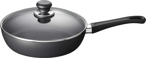 Miniatura 12 de Scanpan Sartén antiadherente clásica de 3.25 cuartos (11 pulgadas) con tapa, compatible con estufas de gas y eléctricas, apta para utensilios