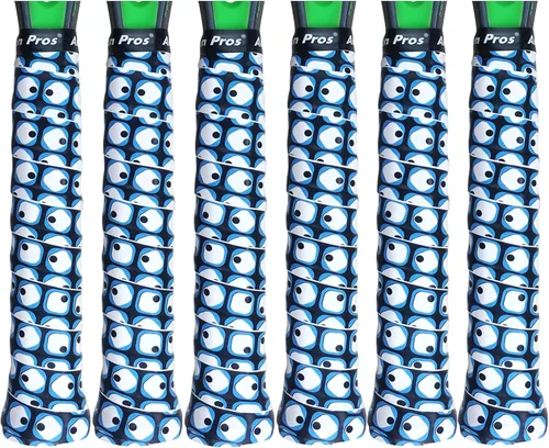 ALIEN PROS Cinta de Agarre para Raqueta de Tenis (6 Agarres) Precortada y Sensación Seca Overgrip de Diseño para Tenis de Alto Rendimiento