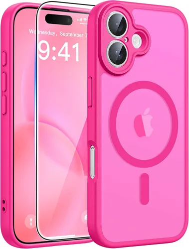 Miniatura 220 de FNTCASE - Funda para iPhone 16 Pro: magnética, mate, translúcida, de grado militar, protectora contra caídas, resistente, fina, duradera y a prueba